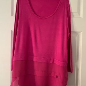 Women’s Michael Kohrs Long Sleeve Stretch Hot Pink Shirt Large.